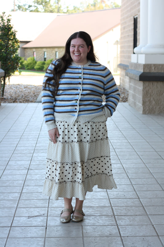 Multicolor Striped Knit Sweater