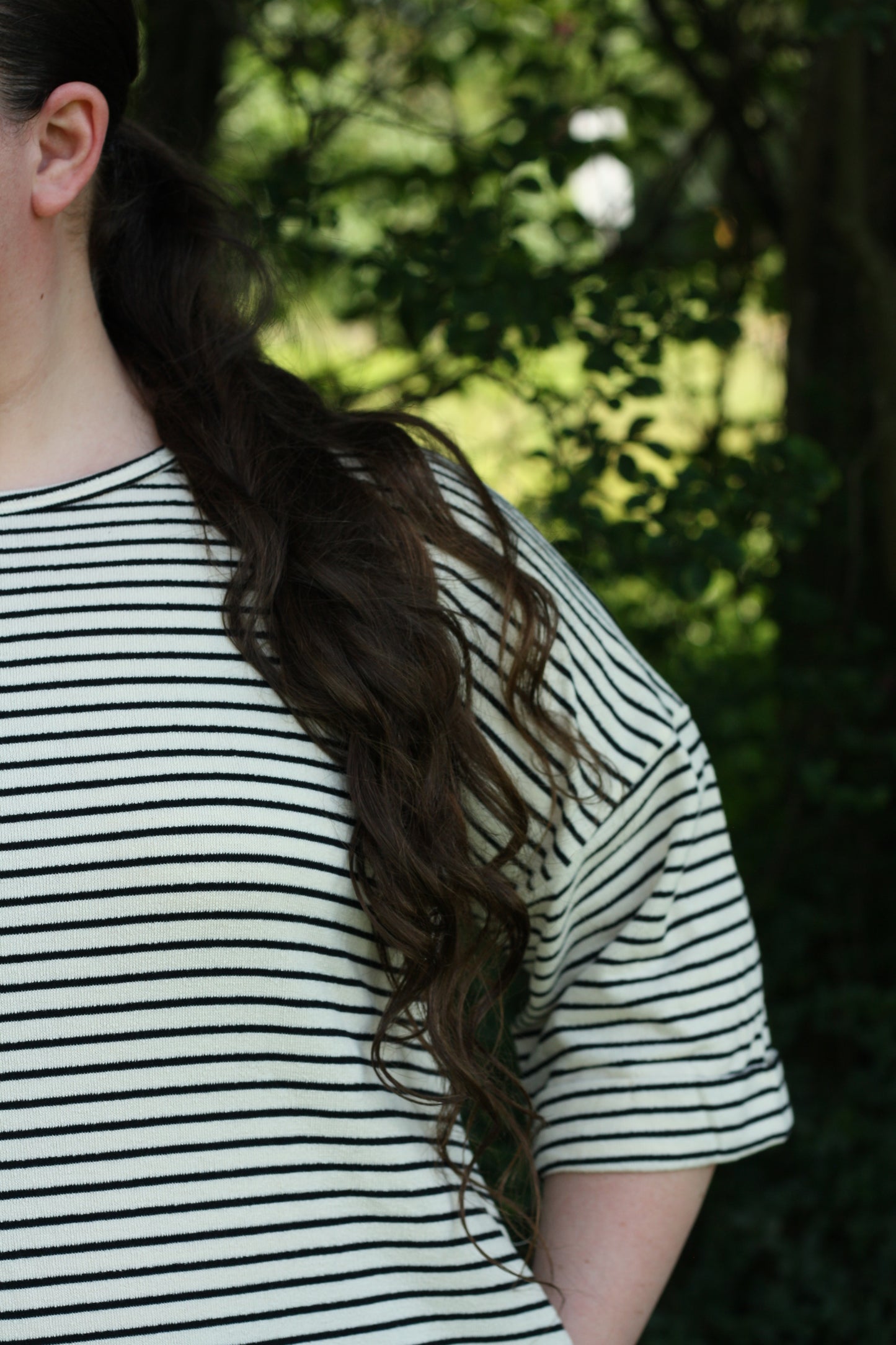 Striped Terry Knit Maxi Dress