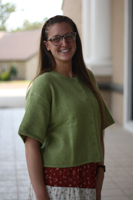 Button Up Short Sleeved Cardigan