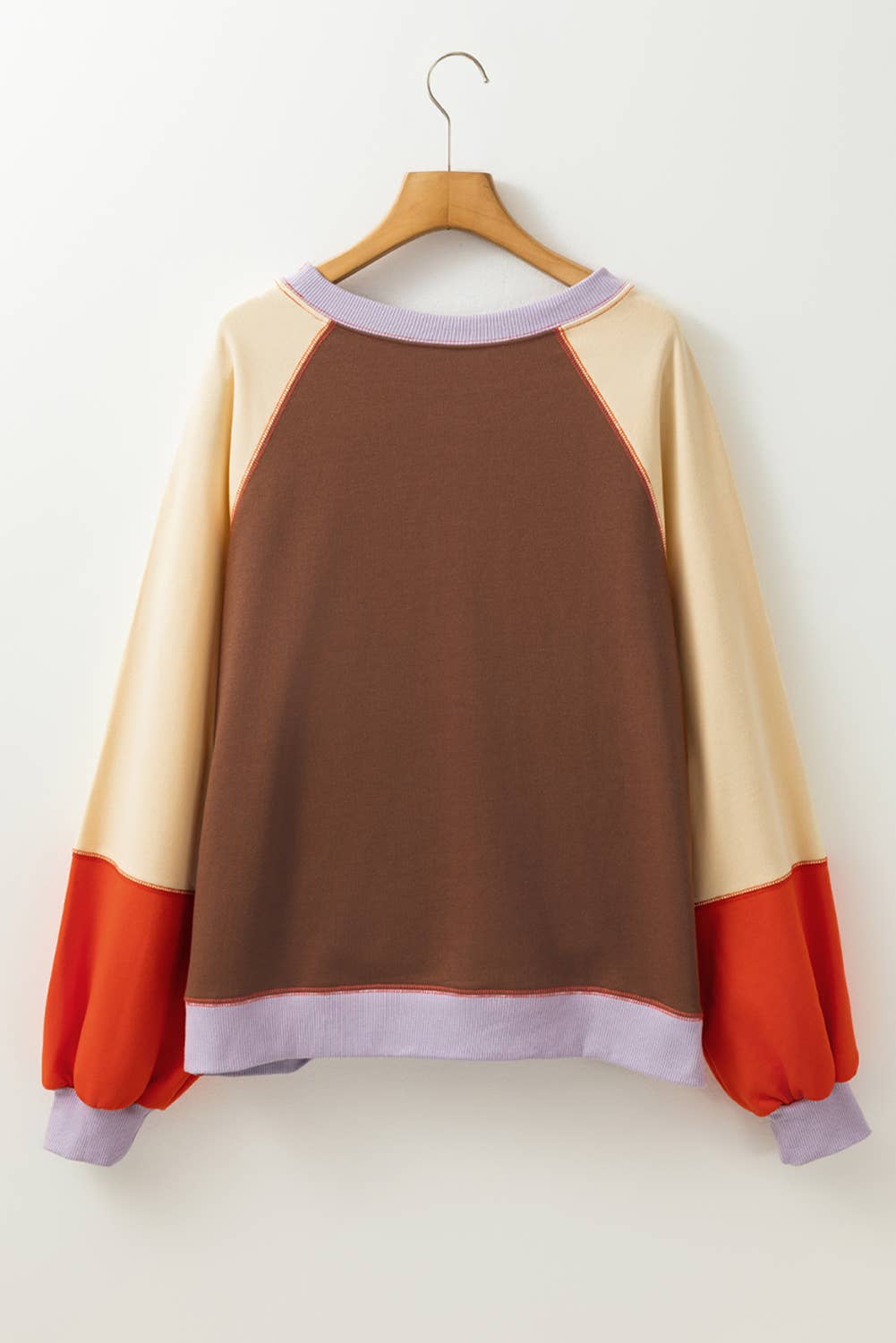Color Block Raglan Sweatshirt