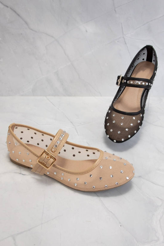 Rhinestone Embellished Flats