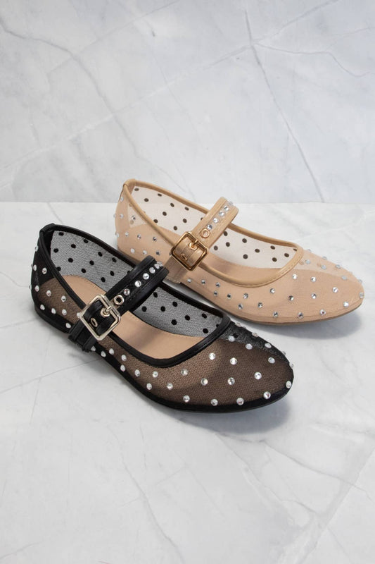 Rhinestone Embellished Flats