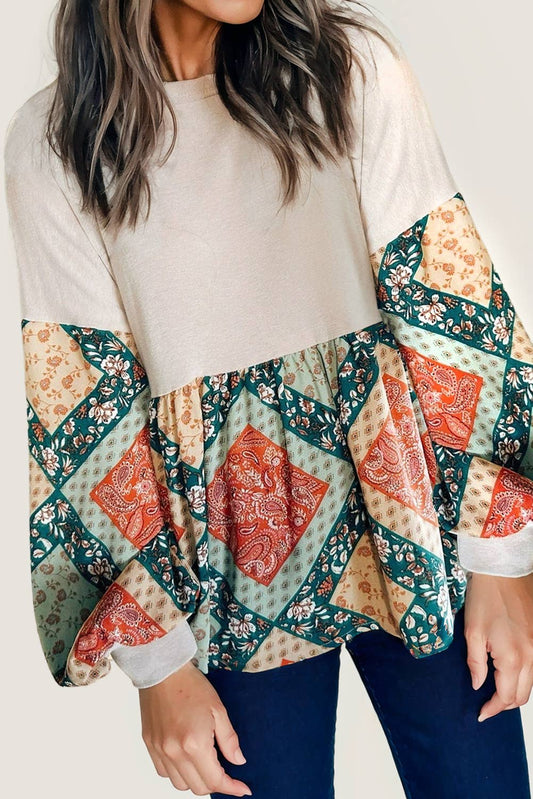 Paisley Hem Top