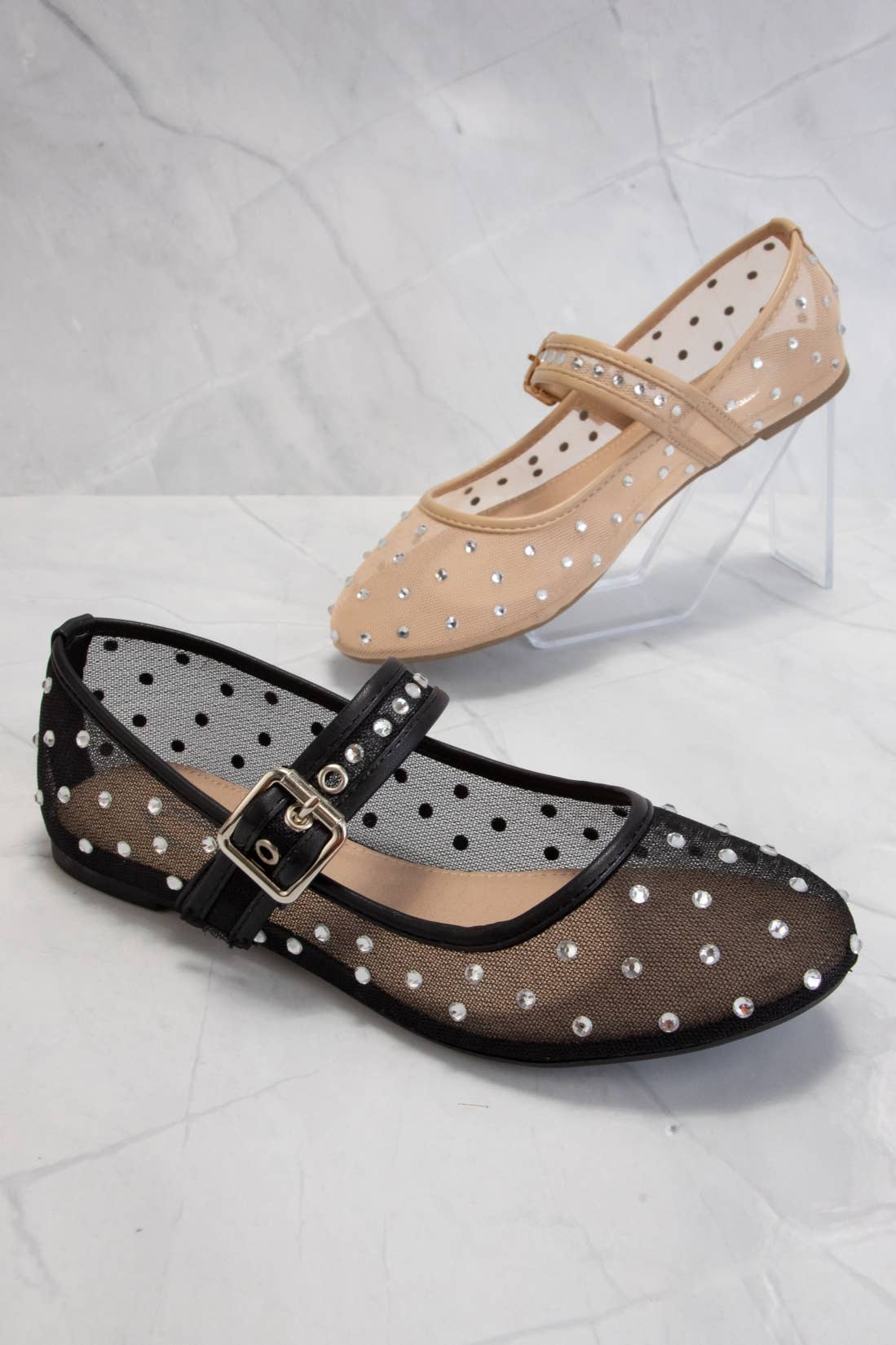 Rhinestone Embellished Flats