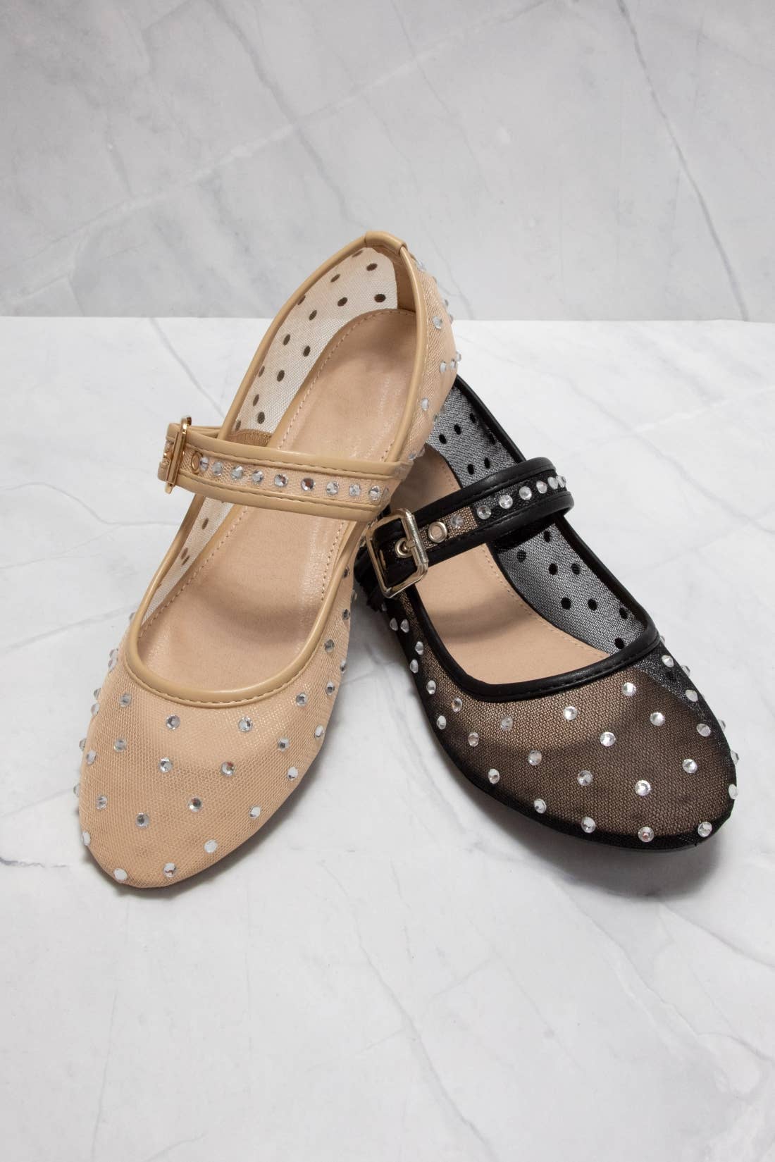 Rhinestone Embellished Flats