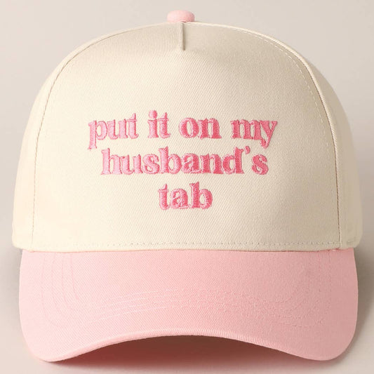 Put it on my husband's tab Canvas Cap