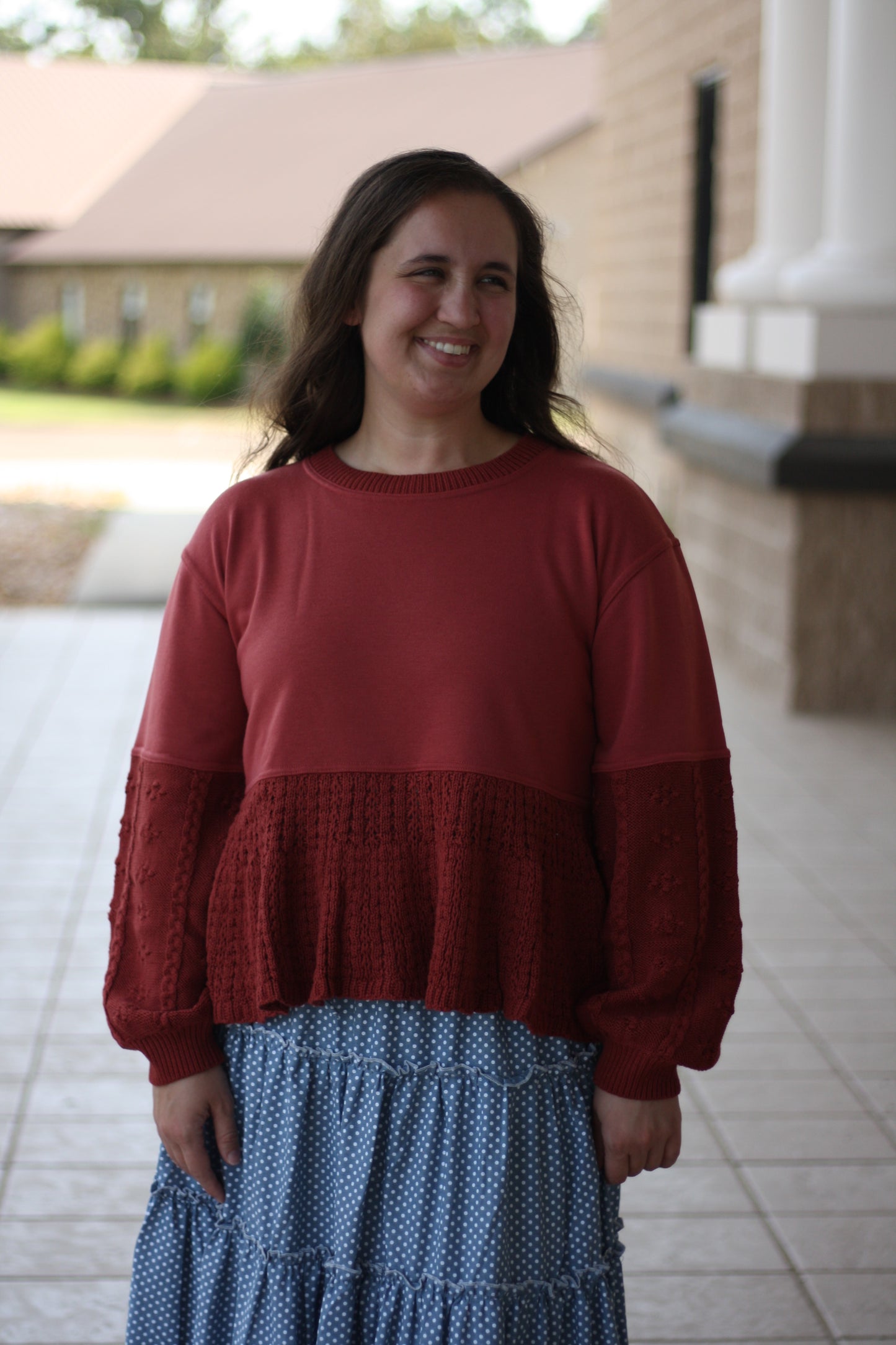 Autumn Mixed Media Sweater