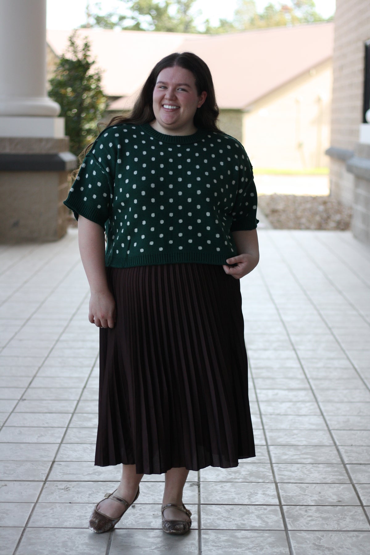 Polka Dot Sweater Top
