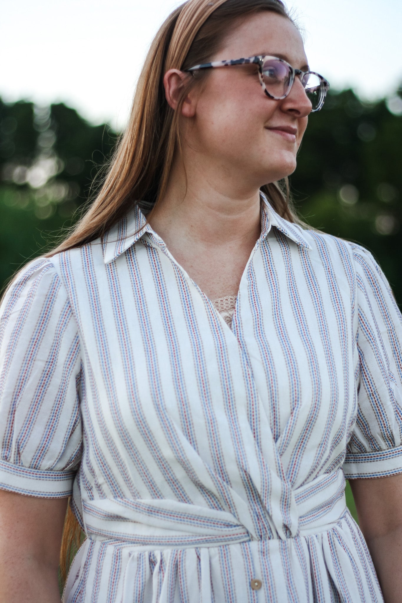 Stripped Stitching Dress