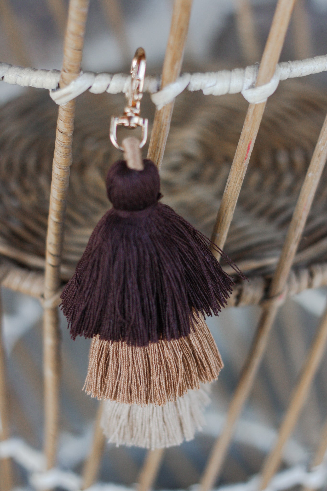 Multi Color Tassel Key Chain