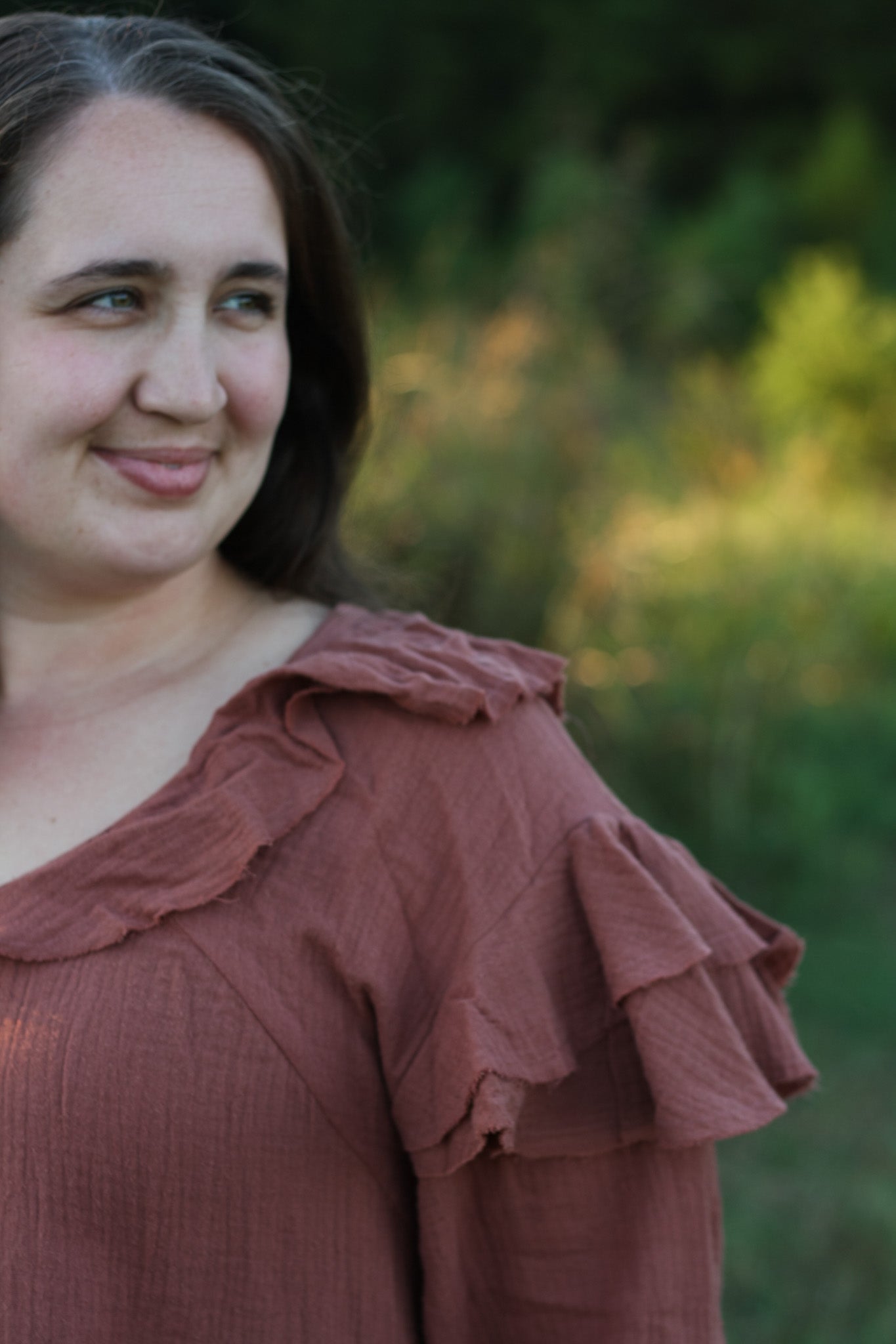 Textured Ruffle Top