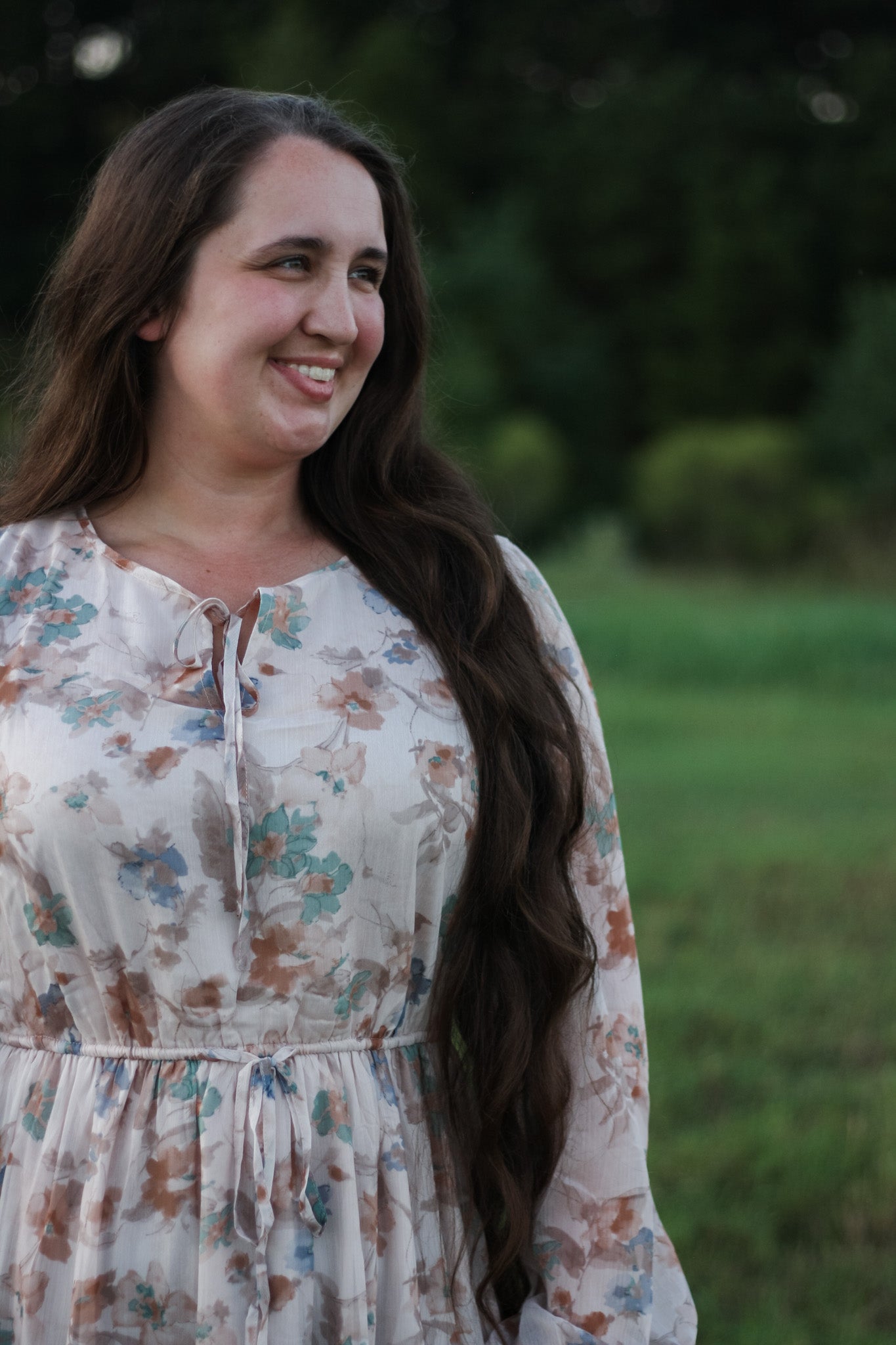 Muted Floral Midi