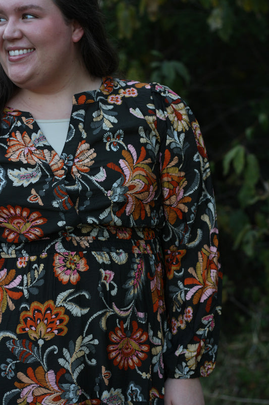 Floral Printed Midi Dress