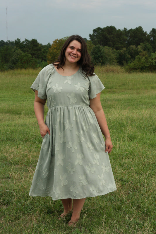 Floral Applique Dress