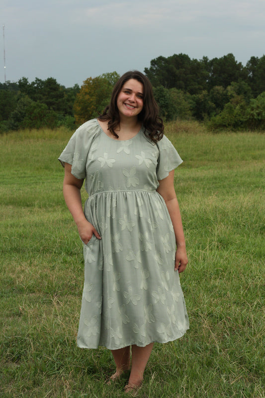 Floral Applique Dress