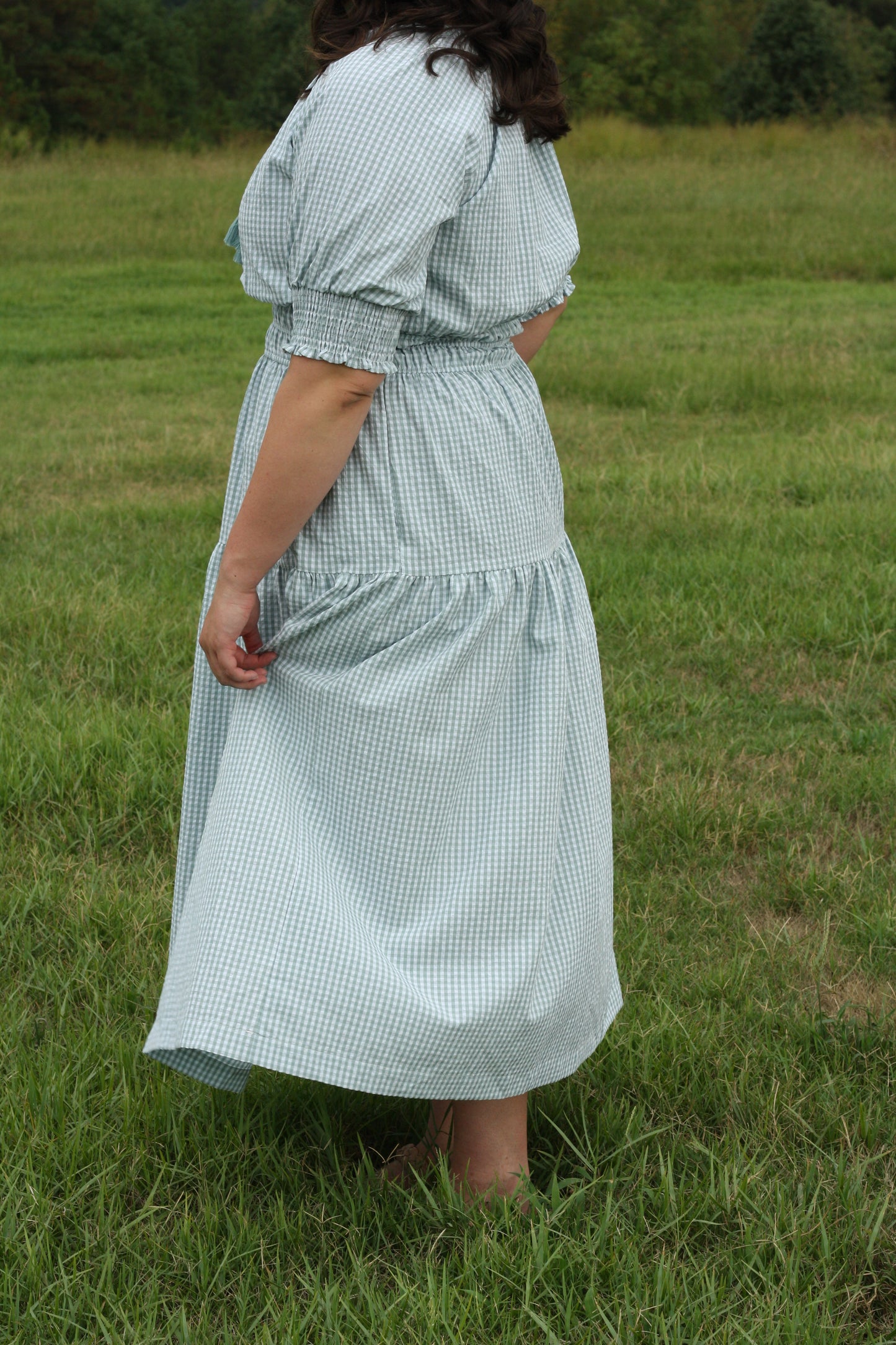 Gingham Midi Dress