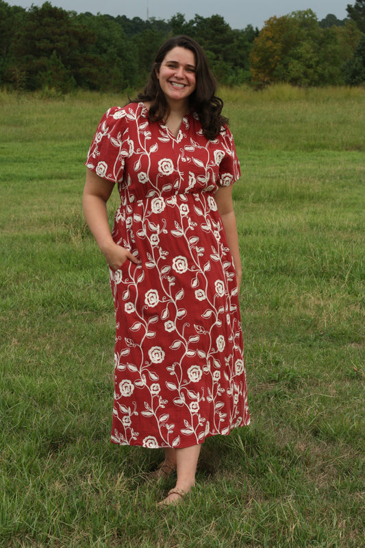 Floral Embroidered Dress
