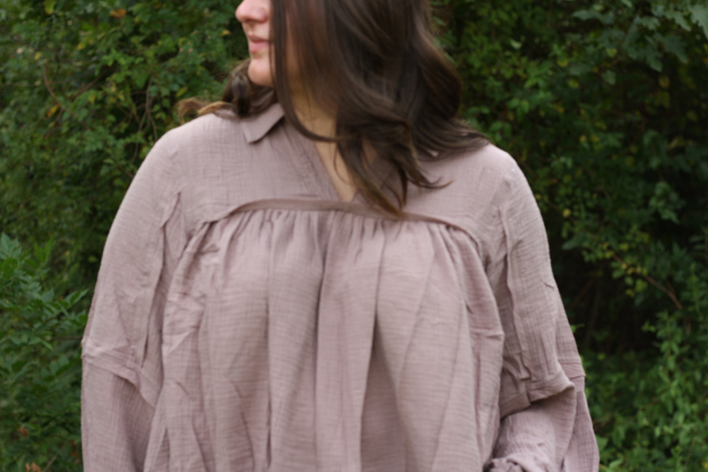 Gauze Babydoll Top