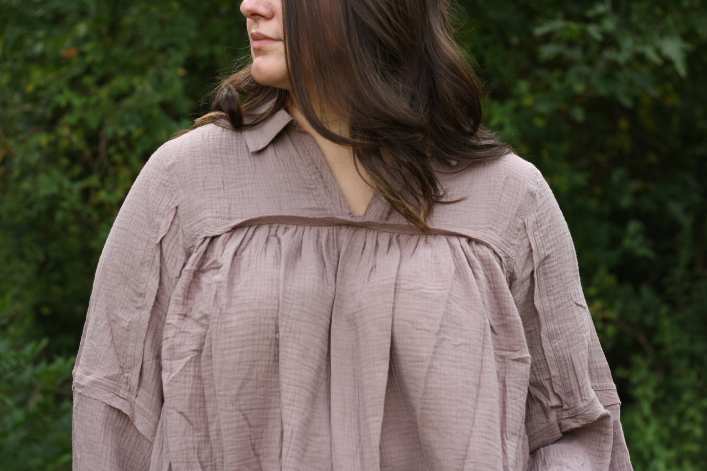 Gauze Babydoll Top