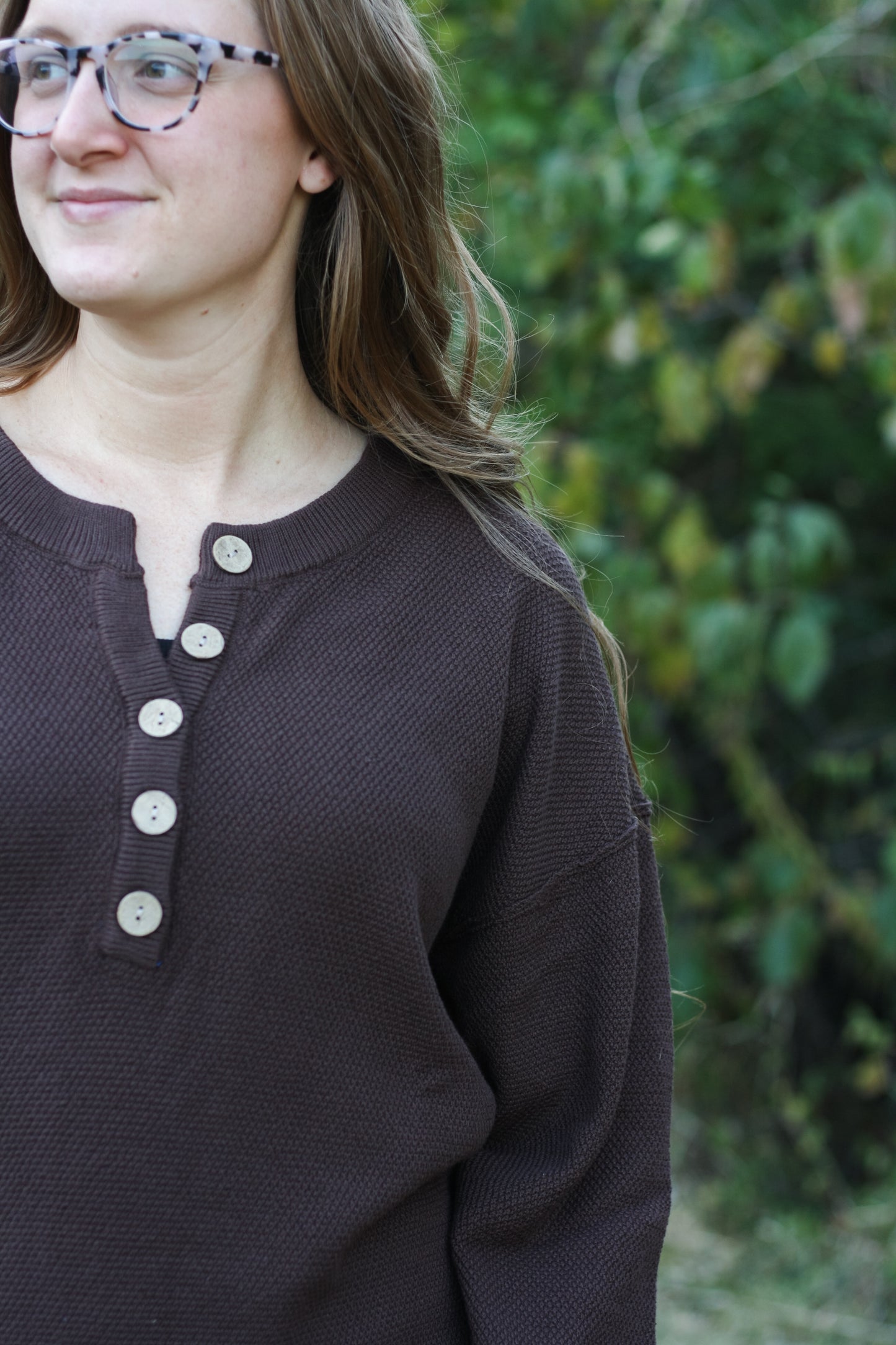 Button-Front Knit Midi