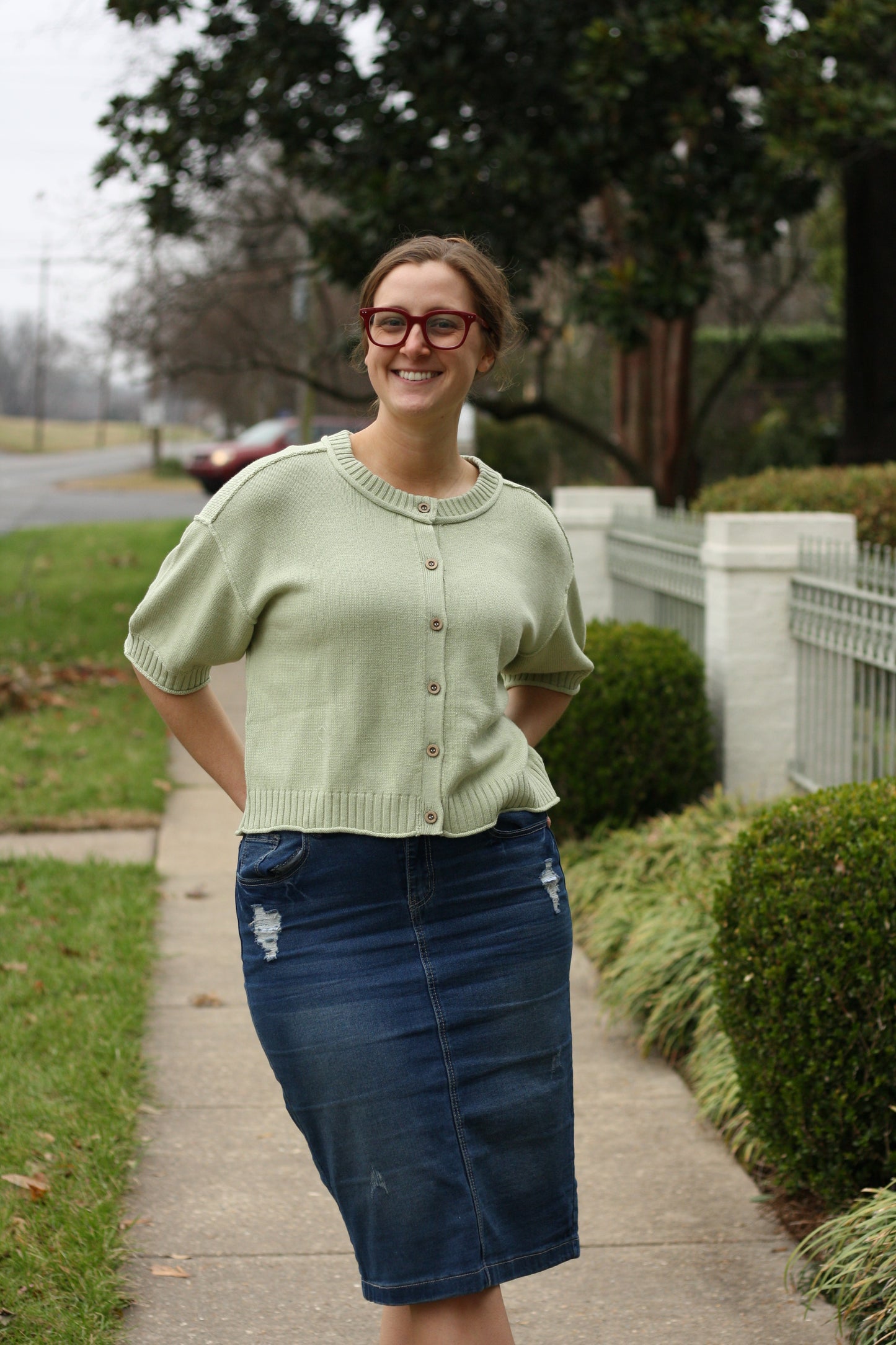 Button Down Knit Sweater
