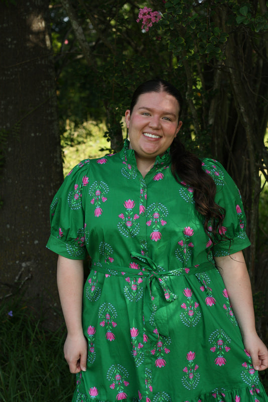 Saura Floral Button Up Midi Dress