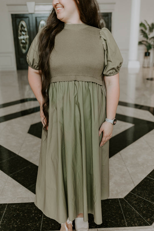 Knit Bodice Dress