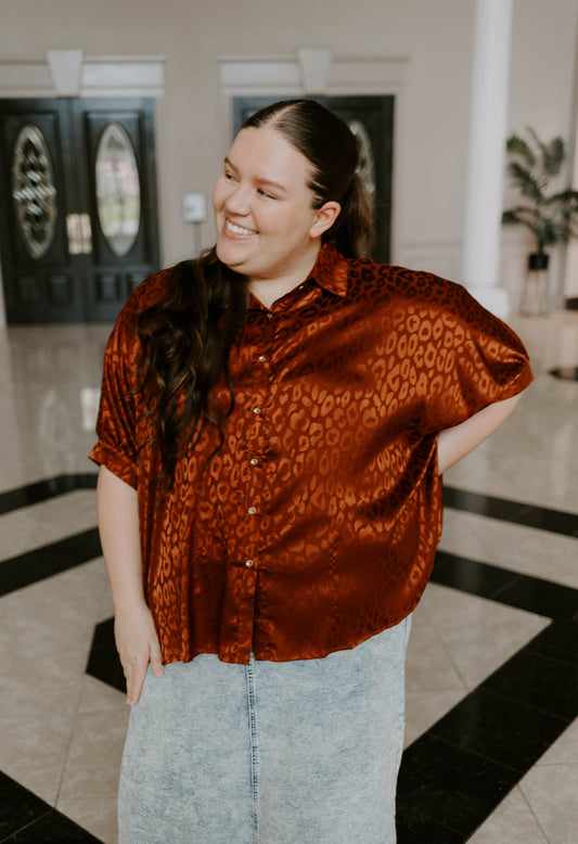 Light Satin Button Down Shirt