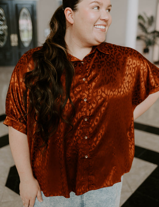 Light Satin Button Down Shirt
