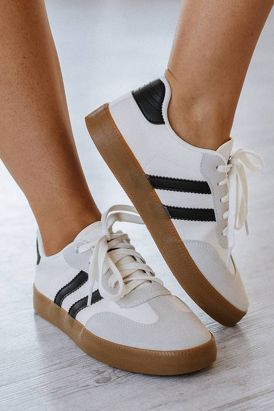 Striped Lace-up Sneakers