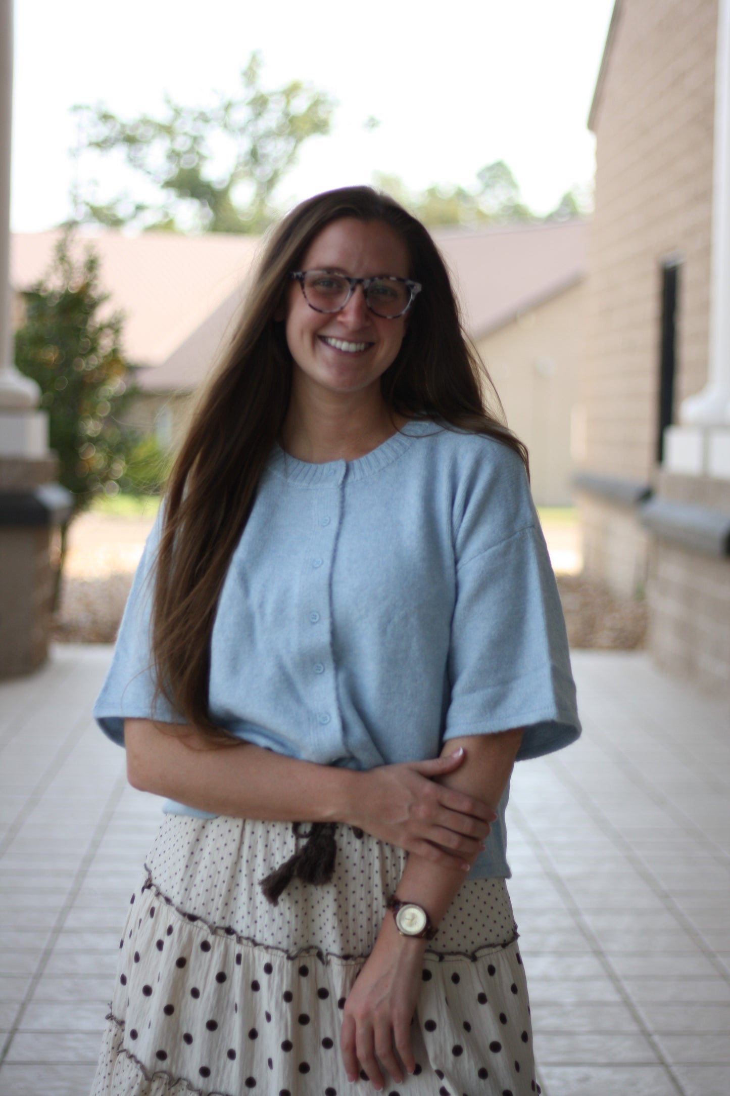 Button Up Short Sleeved Cardigan
