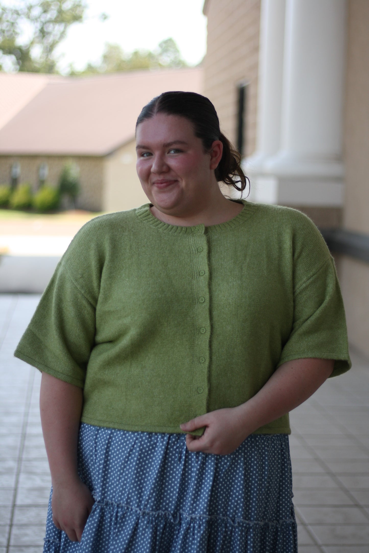 Button Up Short Sleeved Cardigan