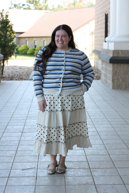 Multicolor Striped Knit Sweater