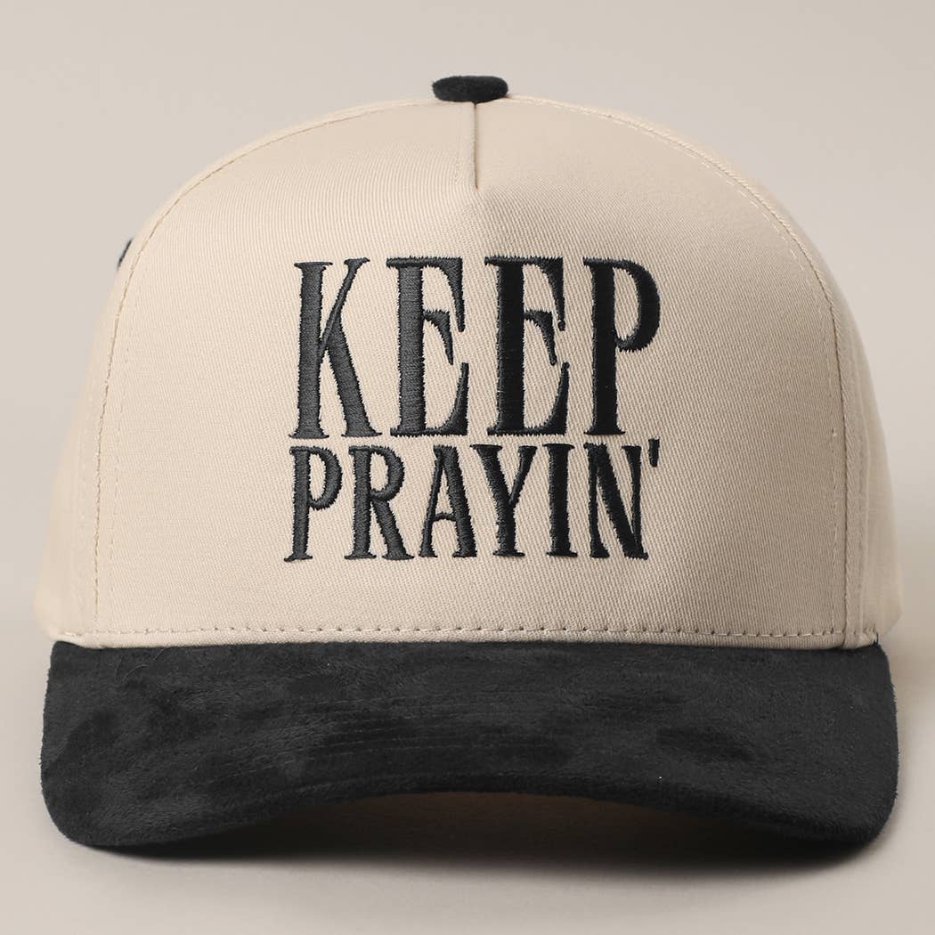 KEEP PRAYIN' Canvas Trucker Hat