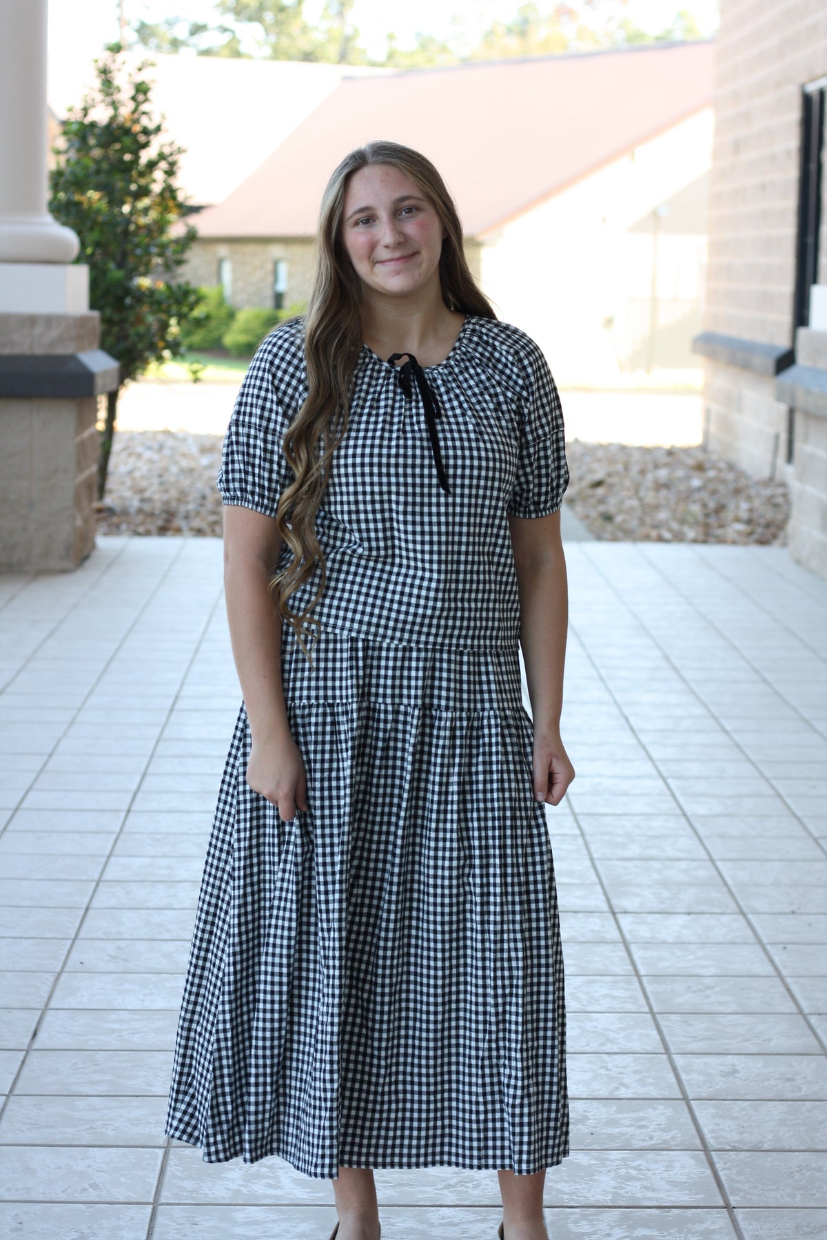 Gingham Skirt Set