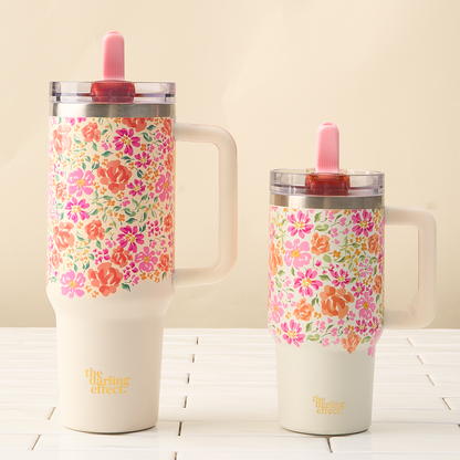 40 oz Tumbler-Secret Garden Pink