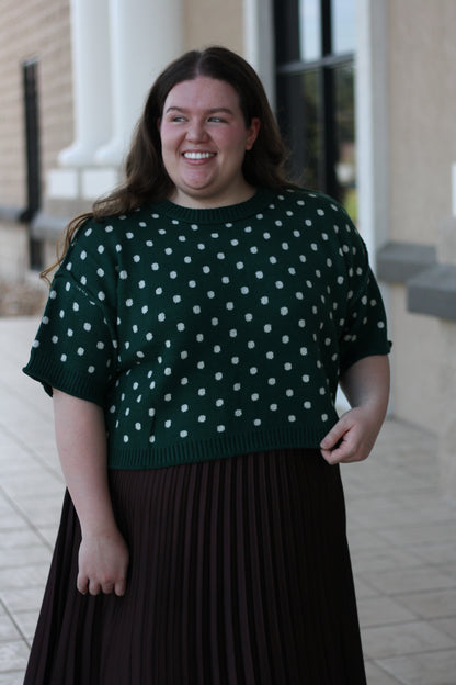 Polka Dot Sweater Top