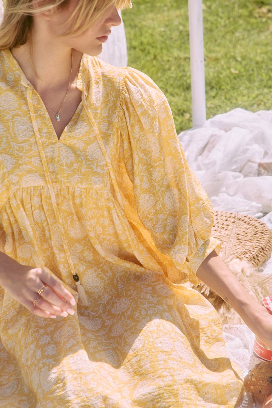 Flowy Printed Midi Dress