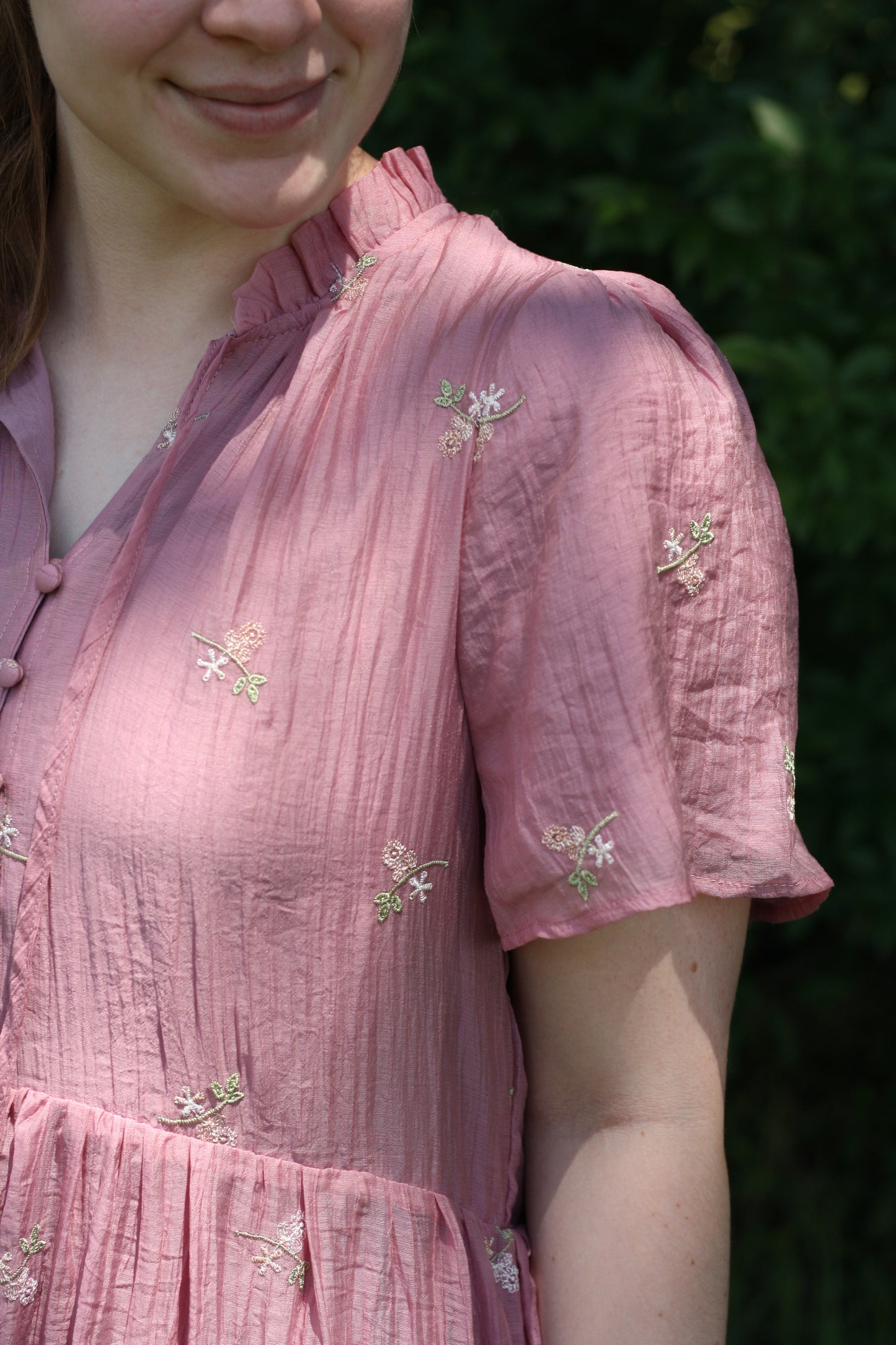 Floral Embroidered Midi Dress