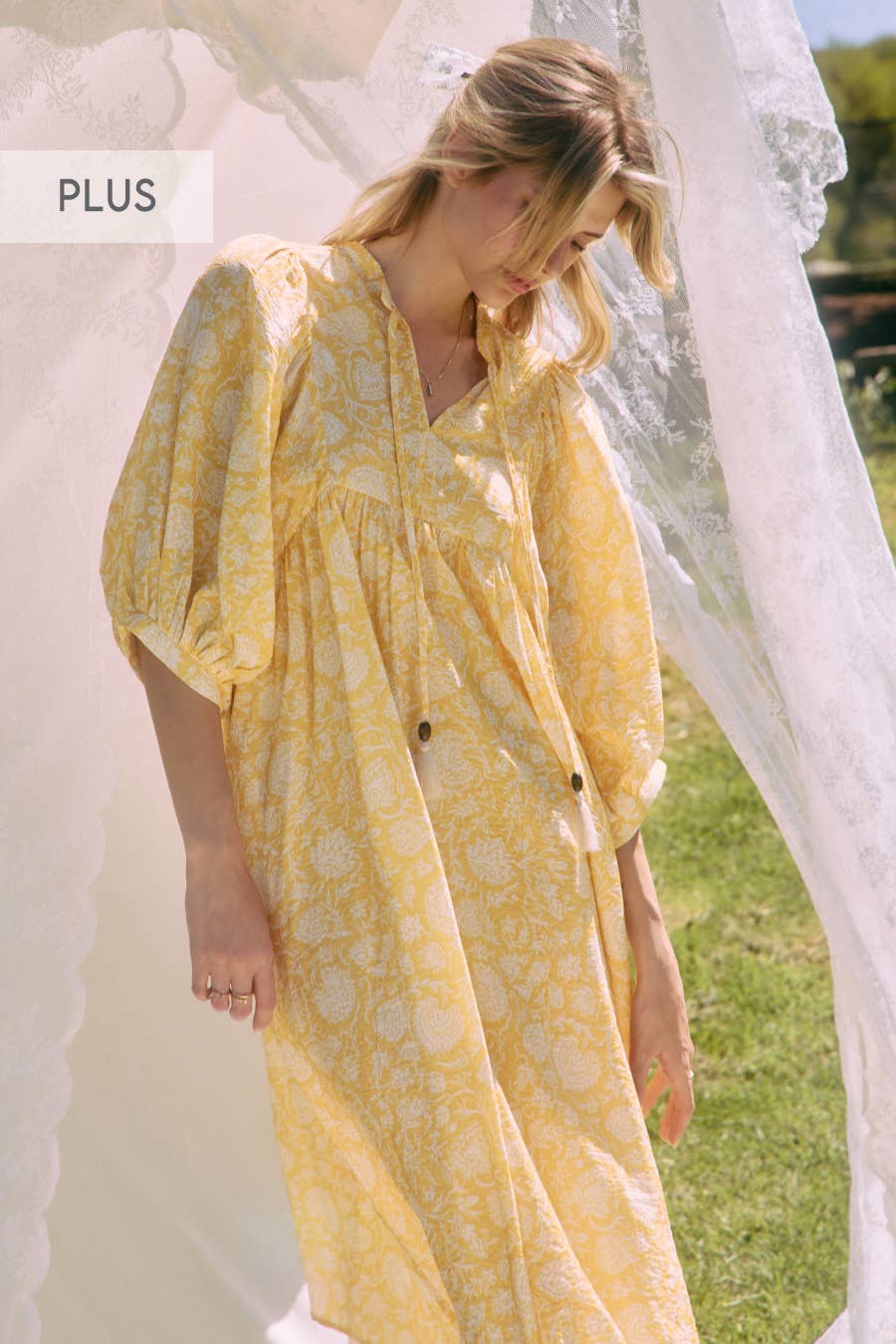 Flowy Printed Midi Dress
