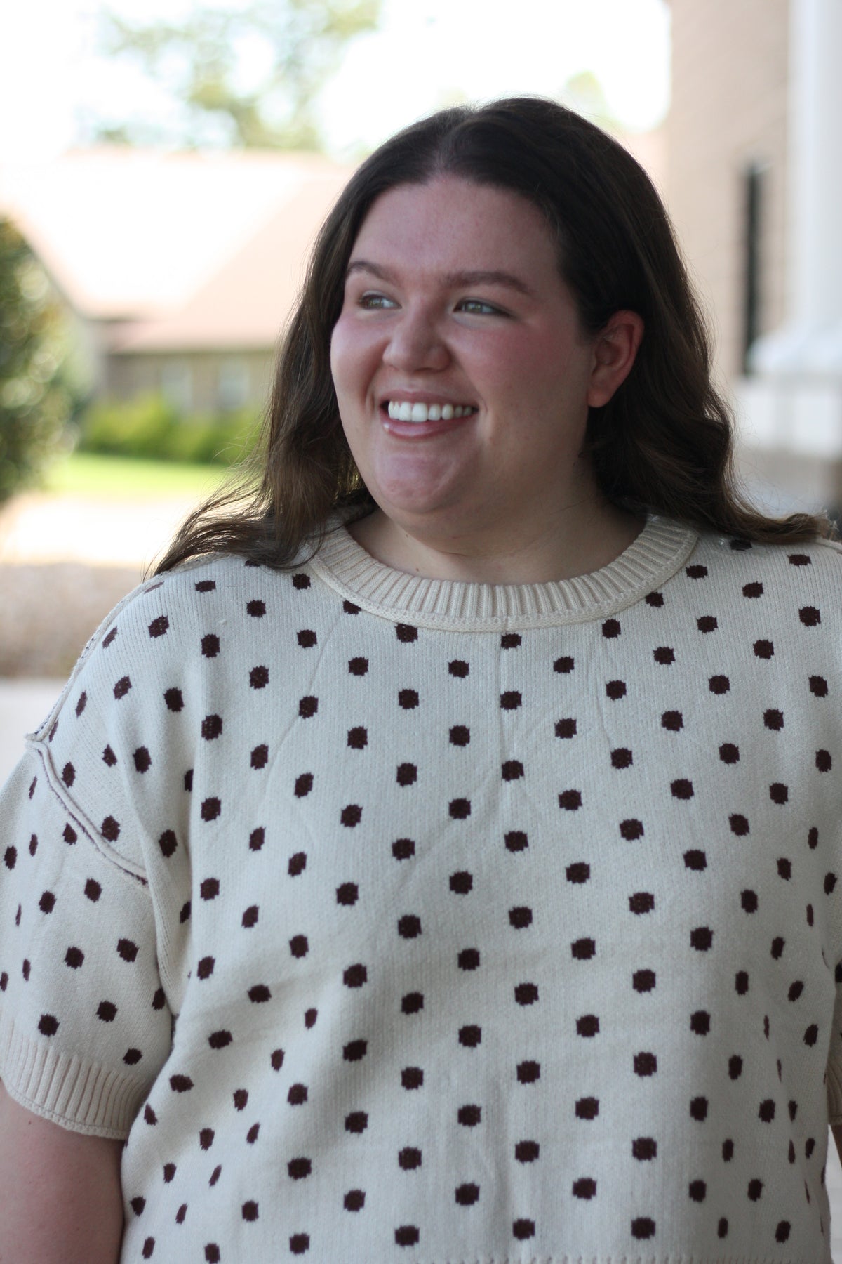 Polka Dot Sweater Top