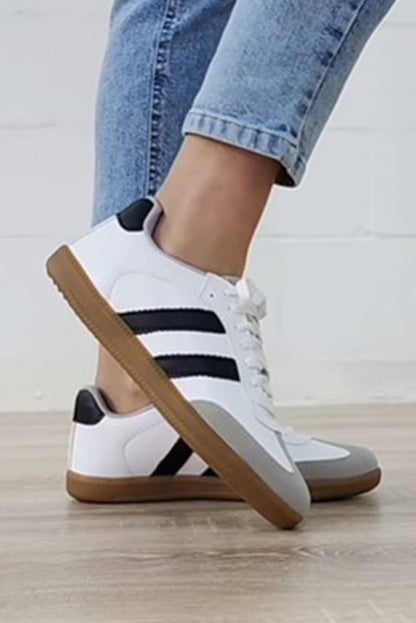 Striped Lace-up Sneakers