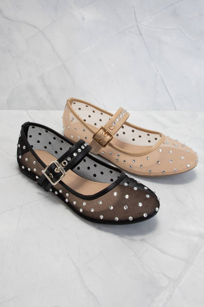 Rhinestone Embellished Flats
