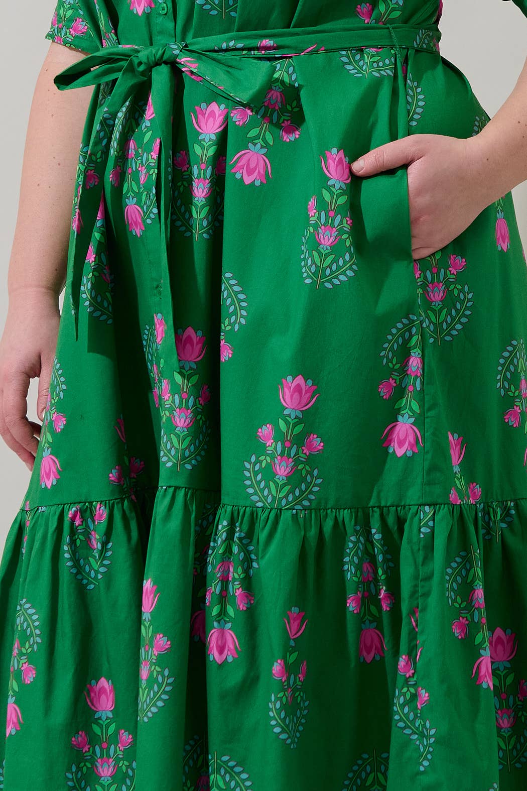Saura Floral Button Up Midi Dress