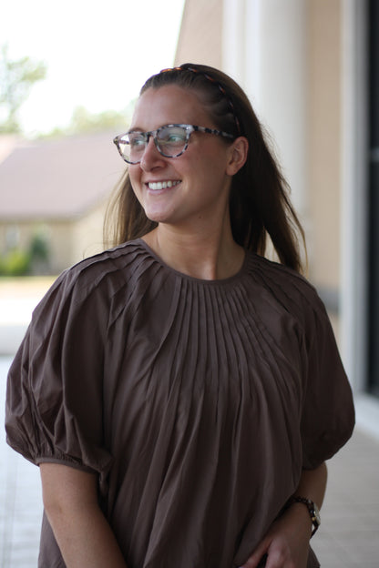 Pleated Linen Skirt Set