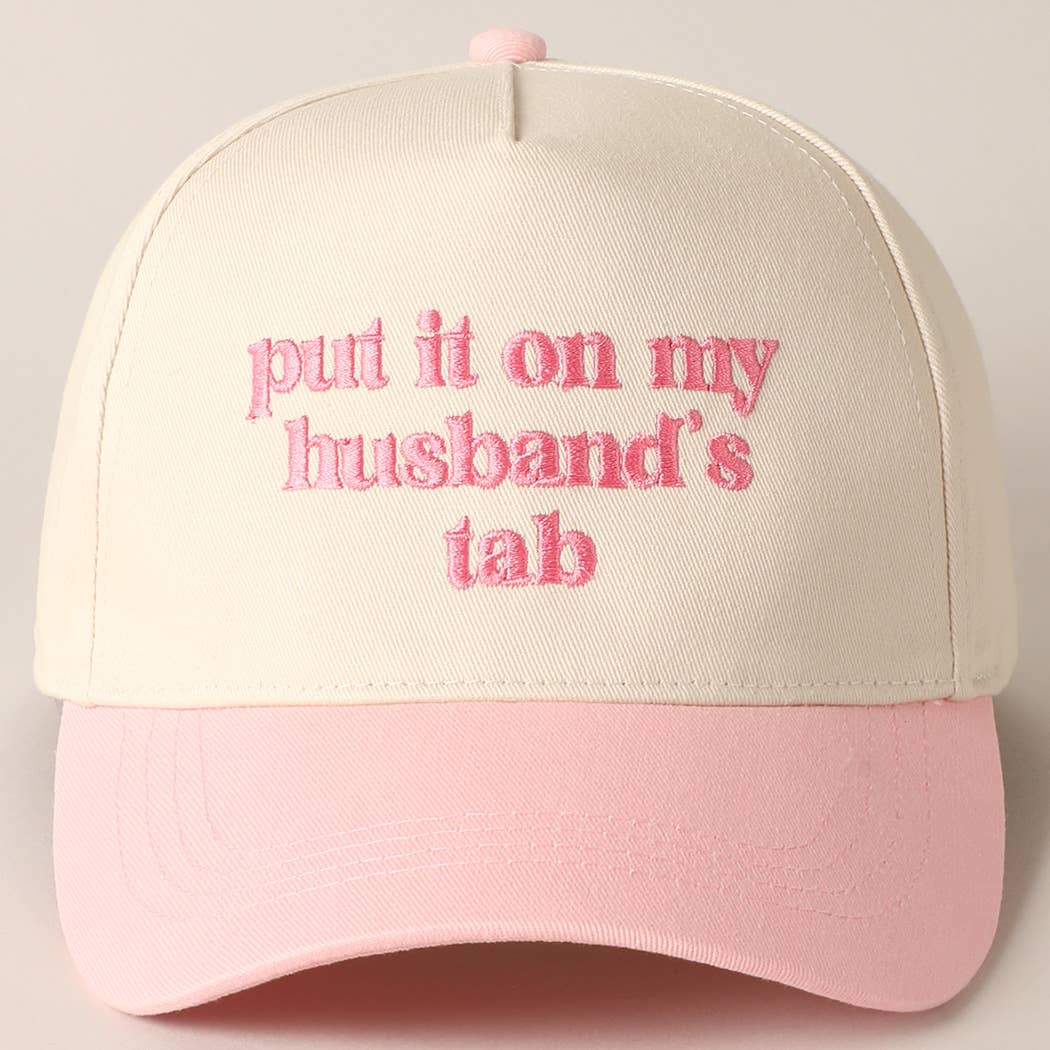 Put it on my husband's tab Canvas Cap