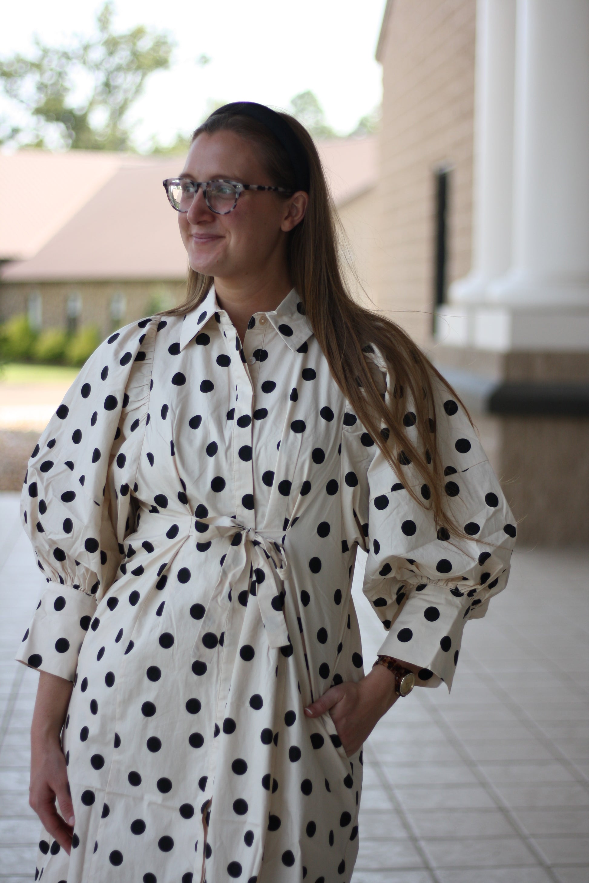 Polka Dot Utility Midi Dress – Dear August Boutique