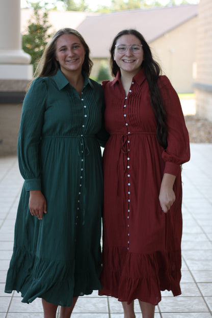 Cotton Button Down Maxi Dress