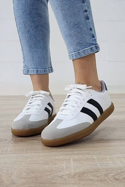 Striped Lace-up Sneakers