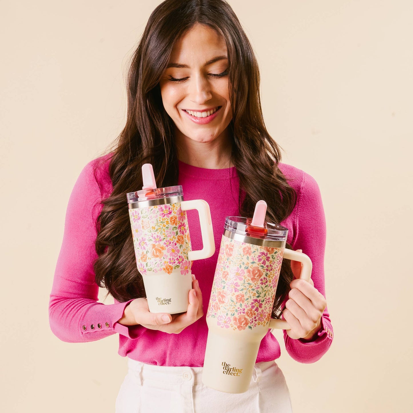 40 oz Tumbler-Secret Garden Pink